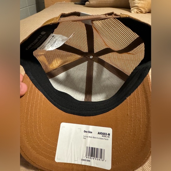 Carhartt Men’s Brown & Yellow Patch Trucker Hat. SnapBack. Wicks Sweat. NWT - Picture 7 of 8